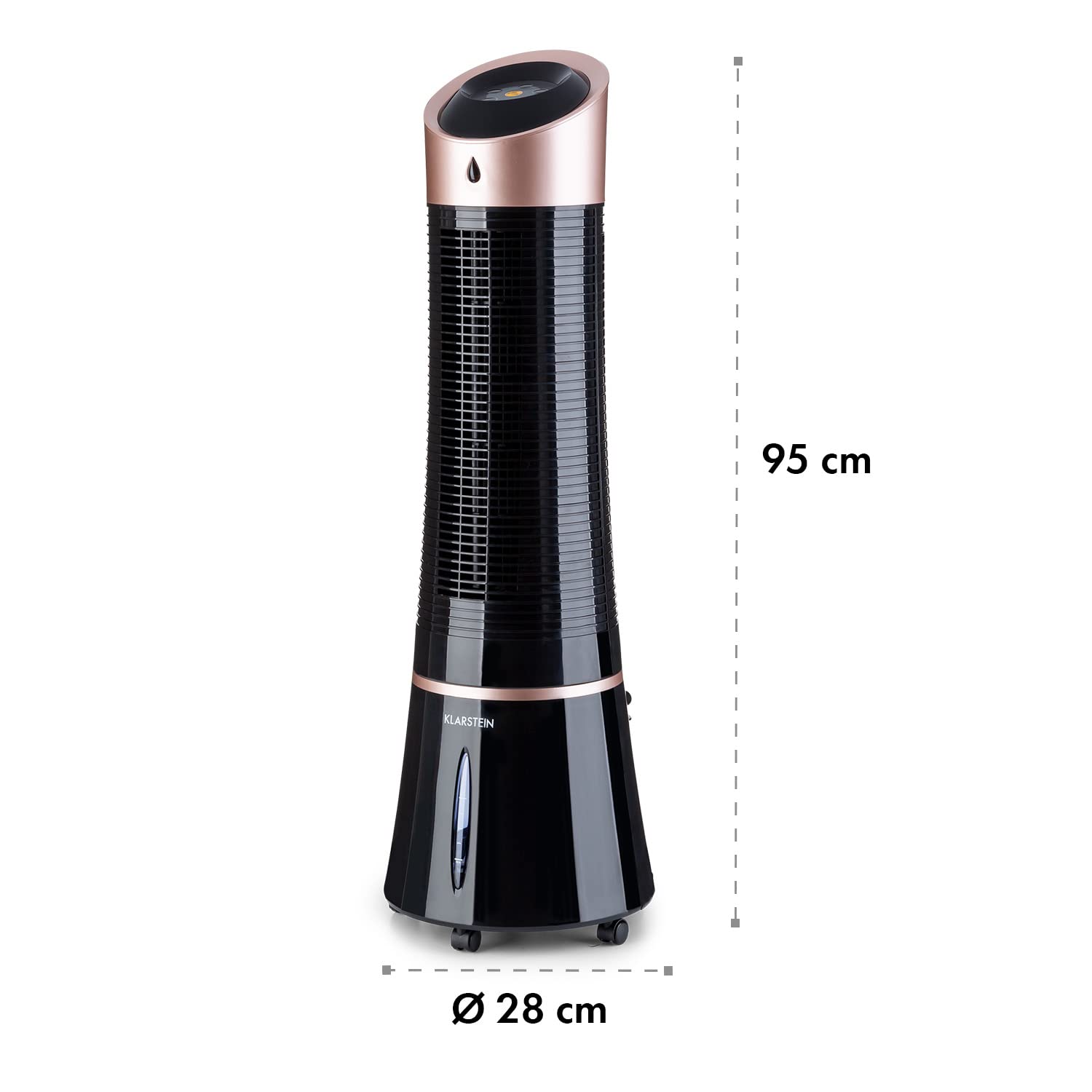 Klarstein Luftkühler mit Wasserkühlung, 5-in-1 Verdunstungskühler, Luftbefeuchter, Ventilator, Luftreiniger & Nachtmodus, Mobile Klimageräte Luftkühler 6L, 45 Watt Air Cooler, 180 m³/h Luftstrom