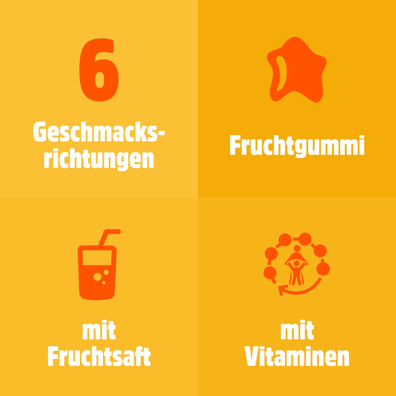 nimm2 Lachgummi – 1 x 376 g Maxi Pack – Fruchtgummi mit Fruchtsaft und Vitaminen – Süßigkeit in sechs Geschmacksrichtungen