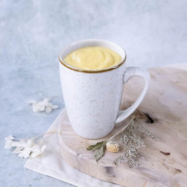 RUF Glücklichmacher Tassenpudding Schokolade, Cremepudding für schnelle Desserts, Tassencremepudding, nur Wasser hinzufügen, 1 x 59g Beutel