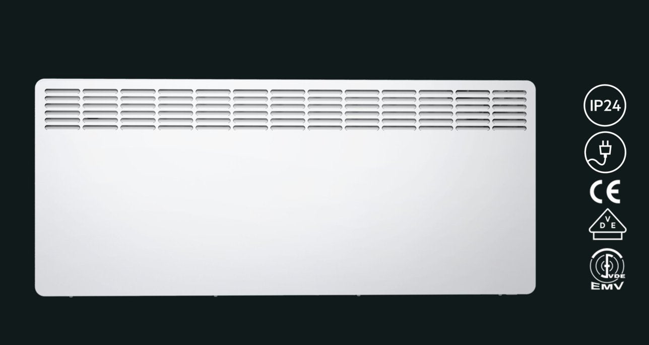 AEG Wandkonvektor WKL 505, Elektroheizung energiesparend, 500 W für ca. 6 m², LCD-Display, Wochenzeitschaltuhr, 236531