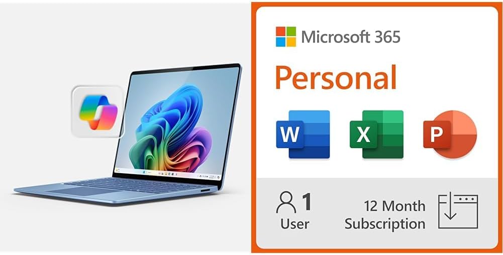 Microsoft Surface Laptop (2024), Windows 11 Copilot+ PC, 13.8" Touchscreen Display, Snapdragon X Elite (12 core), 16GB RAM, 1TB SSD Storage, Platinum