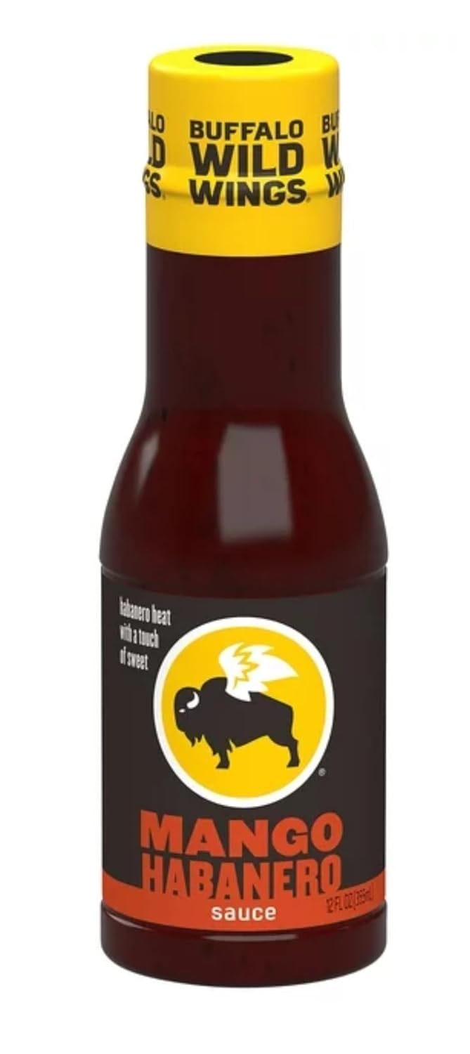 Buffalo Wild Wings Mango Habanero Sauce - Pack of 2 - Elevate your Sauce Game - Feel the Burn with Mango Habanero - Two Sensations One Bottle