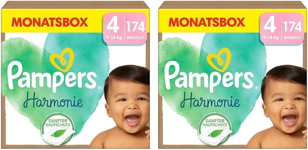Pampers Harmonie Windeln Größe 5, 152 Windeln, 11kg-16kg, sanfter Hautschutz mit 100Prozent Pampers Schutz
