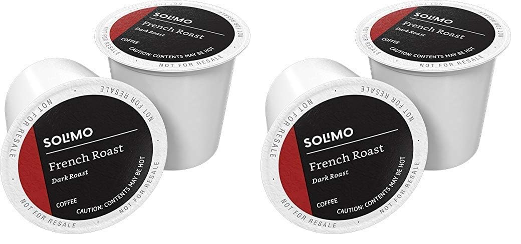 Amazon Brand - Solimo Dark Roast Coffee Pods, Compatible with Keurig 2.0 K-Cup Brewers, 100 Count (Pack of 1)