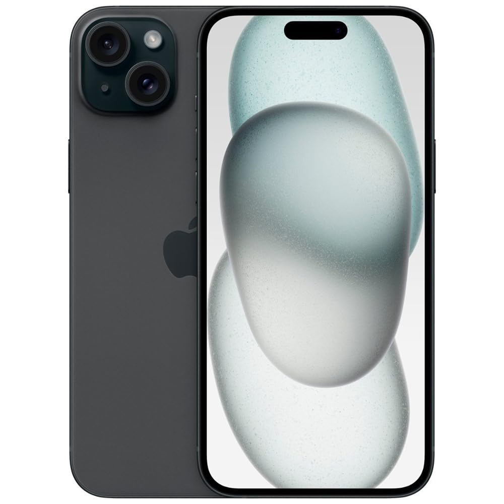 Apple iPhone 15 Plus, 128GB, Black - Unlocked (Renewed)