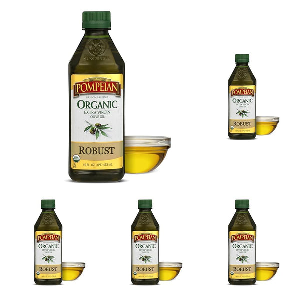 Pompeian Robust Extra Virgin Olive Oil, Contains Polyphenols, First Cold Pressed, 68 Fl Oz