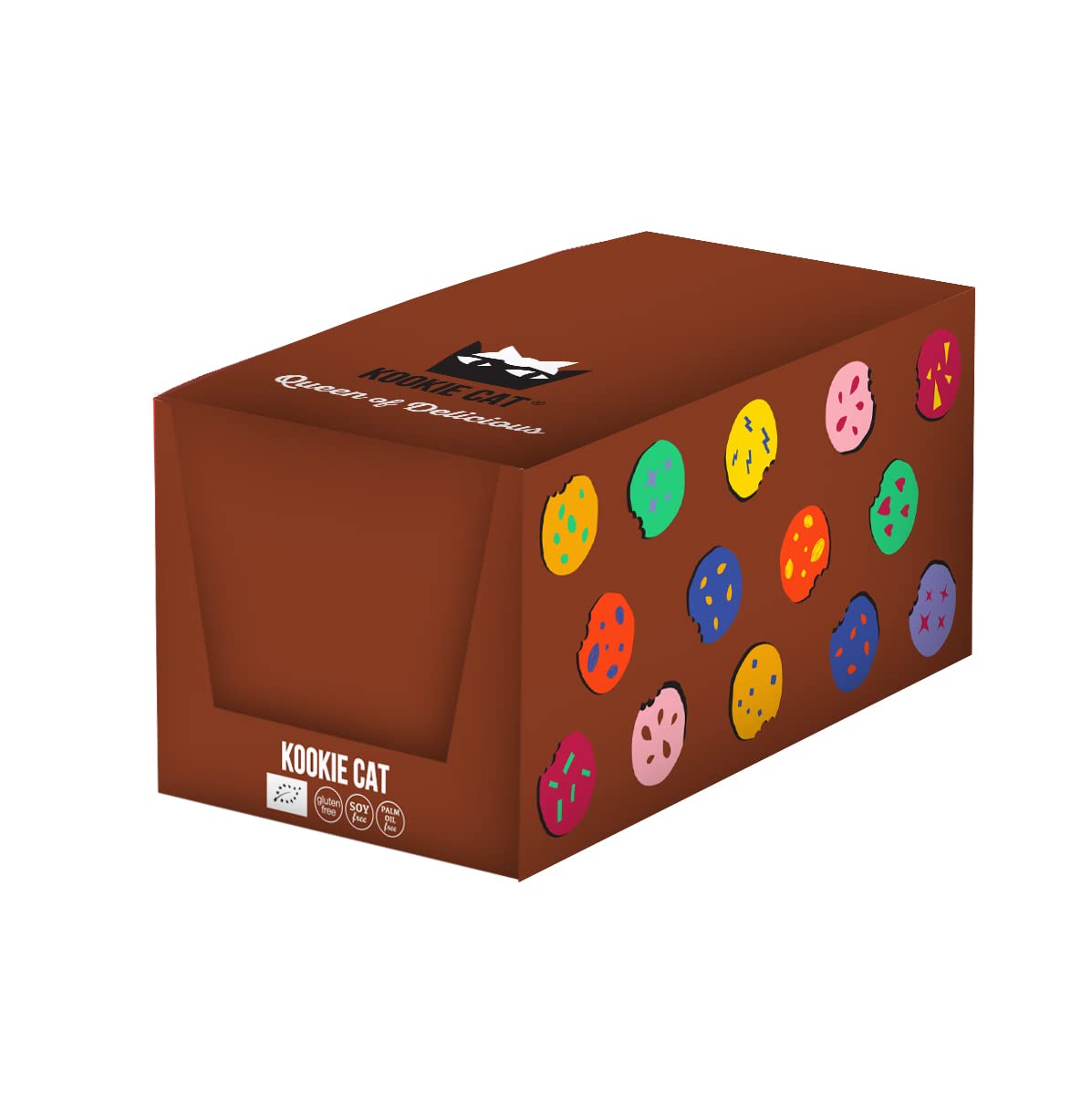 Kookie Cat Vanille Schokochip - Vegane Cookies Einzeln Verpackt, Glutenfrei, Sojafrei, Bio, Cashew & Hafer - 12 X 50g Multipack