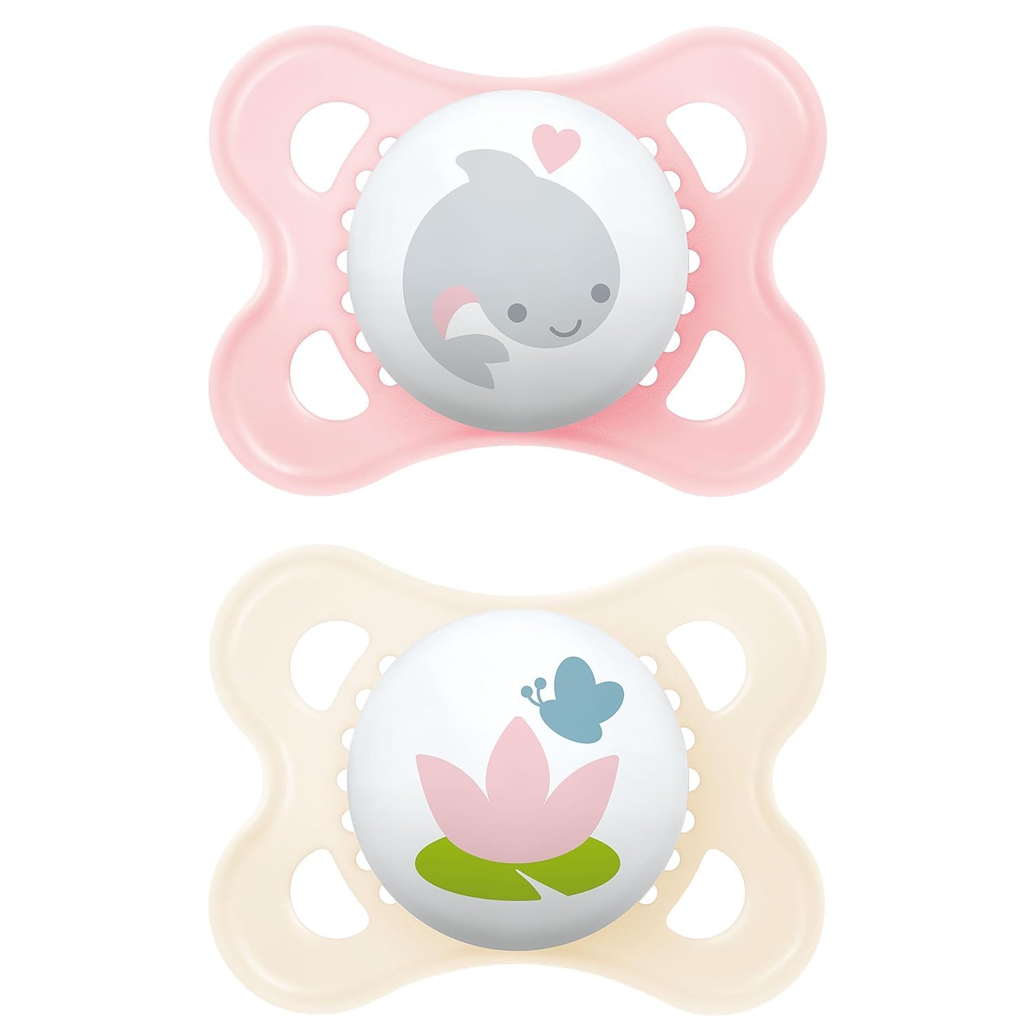 MAM Original Day & Night Matt Schnuller | 0-6 Monate | Schnuller für Neugeborene | 94% Akzeptanz | Babyschnuller beugt Zahnfehlstellungen vor | SkinSoft Silikon | Schaf/Hase | 4 Stück