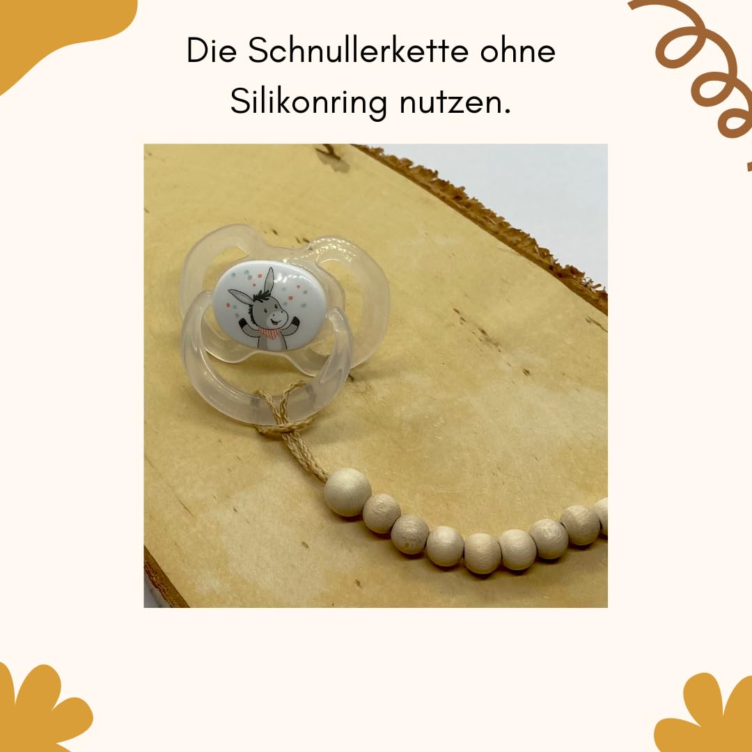 Schnullerband mit Namen für Mädchen & Jungen personalisierte Baby Geschenke (Blau)