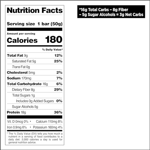 Quest Nutrition Chocolate Chip Dough Cookie Protein Bars, 21g Protein, 1g Sugar, 4g Net Carbs, High Fiber, Gluten Free, Keto-Friendly, 12 Count
