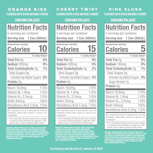Alani Nu CHERRY TWIST Sugar Free, Low Calorie Energy Drinks, 200mg Caffeine, Biotin B Vitamins, Zero Sugar, 15 Calories, 12 Fl Oz Cans, 12 Pack0