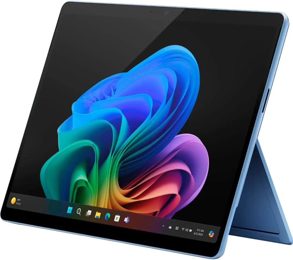 Microsoft Surface Pro 2-in-1 Laptop/Tablet (2024), Windows 11 Copilot+ PC, 13" Touchscreen Display, Snapdragon X Plus (10 Core), 16GB RAM, 512GB Storage, Sapphire