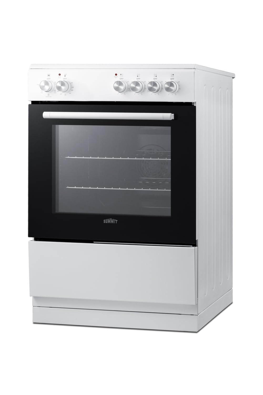 Summit 24” Electric Smooth Top Range, Large 2.44 cu.ft. oven. ADA Compliant, White- REXT24W