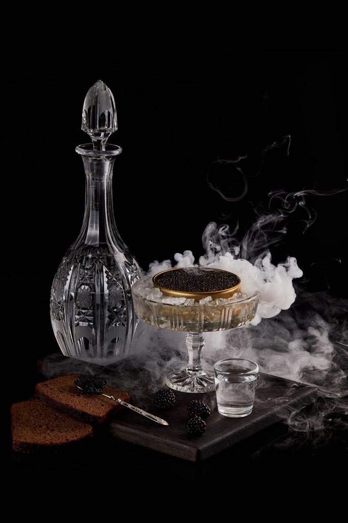 Schwarzer Störkaviar | Sibirischer Stör | Acipenser baerii | Fischkaviar | Malossol-Kaviar | Schwarzer Kaviar | Marke - TSARINE Caviar | Kostenlose Express-Kühllieferung (100g)