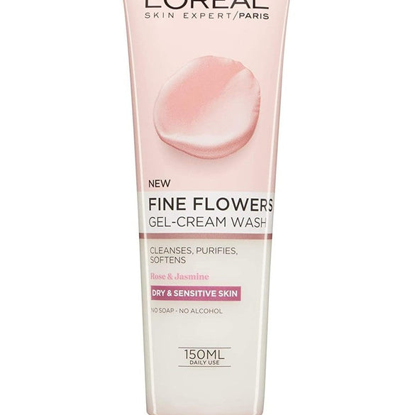 L’Oréal Paris Rare Flowers Cleansing Gel Cream, Dry and Sensitive Skin, 150 ML