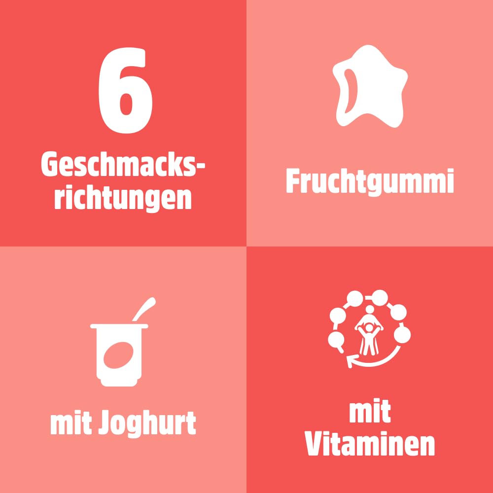 nimm2 Lachgummi Happies – 1 x 325 g – Fruchtgummis mit Fruchtsaft und Vitaminen – Süßigkeit in sechs Geschmacksrichtungen