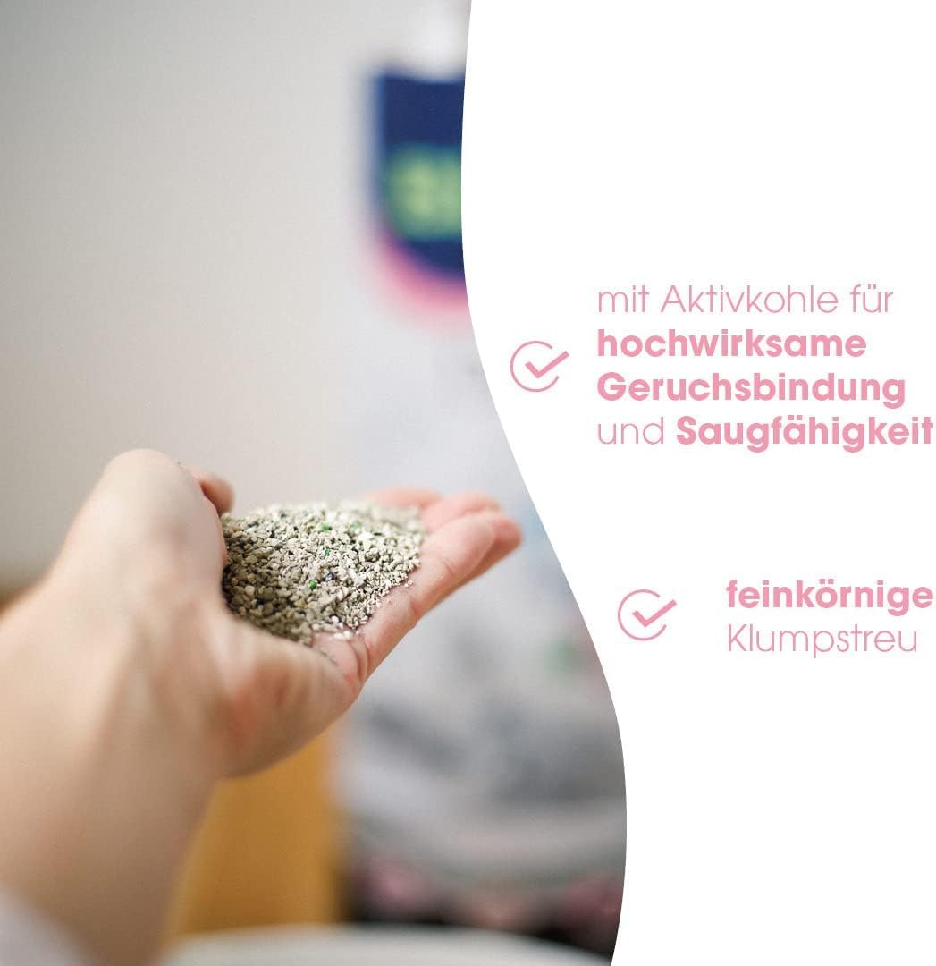 Biokat's Diamond Care Fresh Katzenstreu mit Babypuder-Duft - Feine Klumpstreu aus Bentonit mit Aktivkohle und Aloe Vera - 1 Sack (1 x 10 L)
