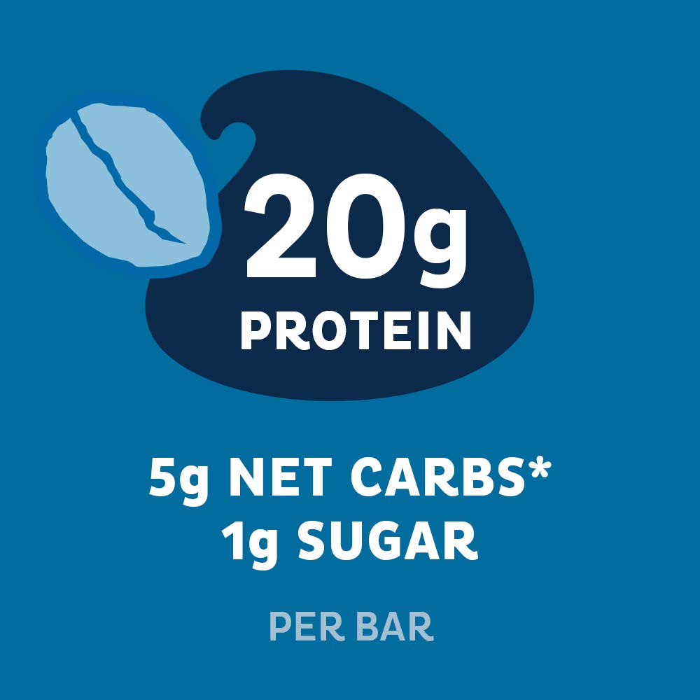 Quest Nutrition Chocolate Chip Dough Cookie Protein Bars, 21g Protein, 1g Sugar, 4g Net Carbs, High Fiber, Gluten Free, Keto-Friendly, 12 Count
