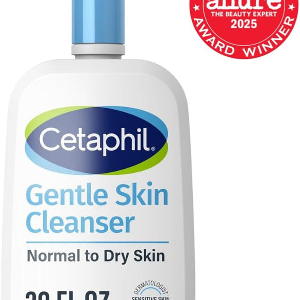 CETAPHIL Face Wash by , Hydrating Gentle Skin Cleanser for Dry to Normal Sensitive Skin, NEW 20 oz, Fragrance Free, Soap Free and Non-Foaming