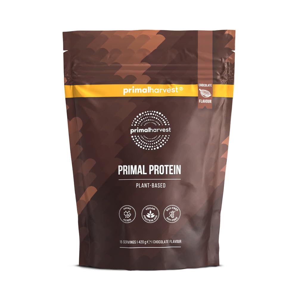 Primal Harvest Primal Protein – Veganes Proteinpulver aus Fava-Bohnen, Kichererbsen & Reis – 20 g Protein pro Portion (1 Pack (15 Servings))