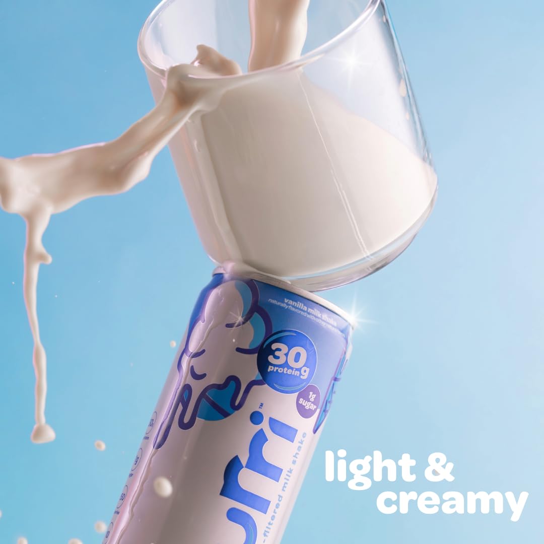 Nurri - 30g Protein Ultra Filtered Milk Shake – Chocolate - Lactose Free, Low Sugar, 150 Calories, 10 Vitamins and Minerals - 11 fl oz, 10 Cans