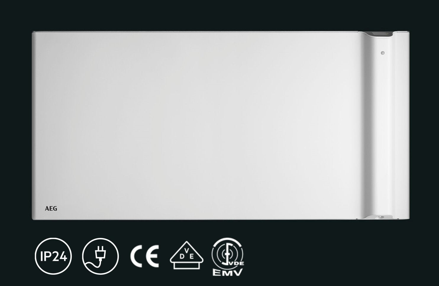 AEG Wandkonvektor WKL 505, Elektroheizung energiesparend, 500 W für ca. 6 m², LCD-Display, Wochenzeitschaltuhr, 236531