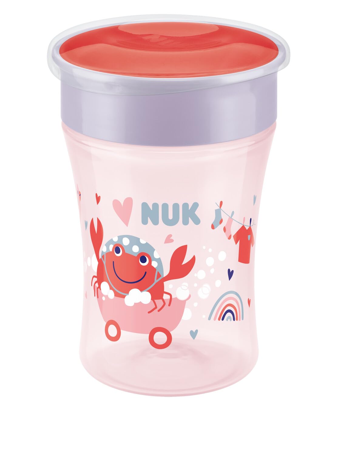 NUK Magic Cup Trinklernbecher | 8+ Monate | 230 ml | auslaufsicherer 360°-Trinkrand | BPA-frei | blauer Igel