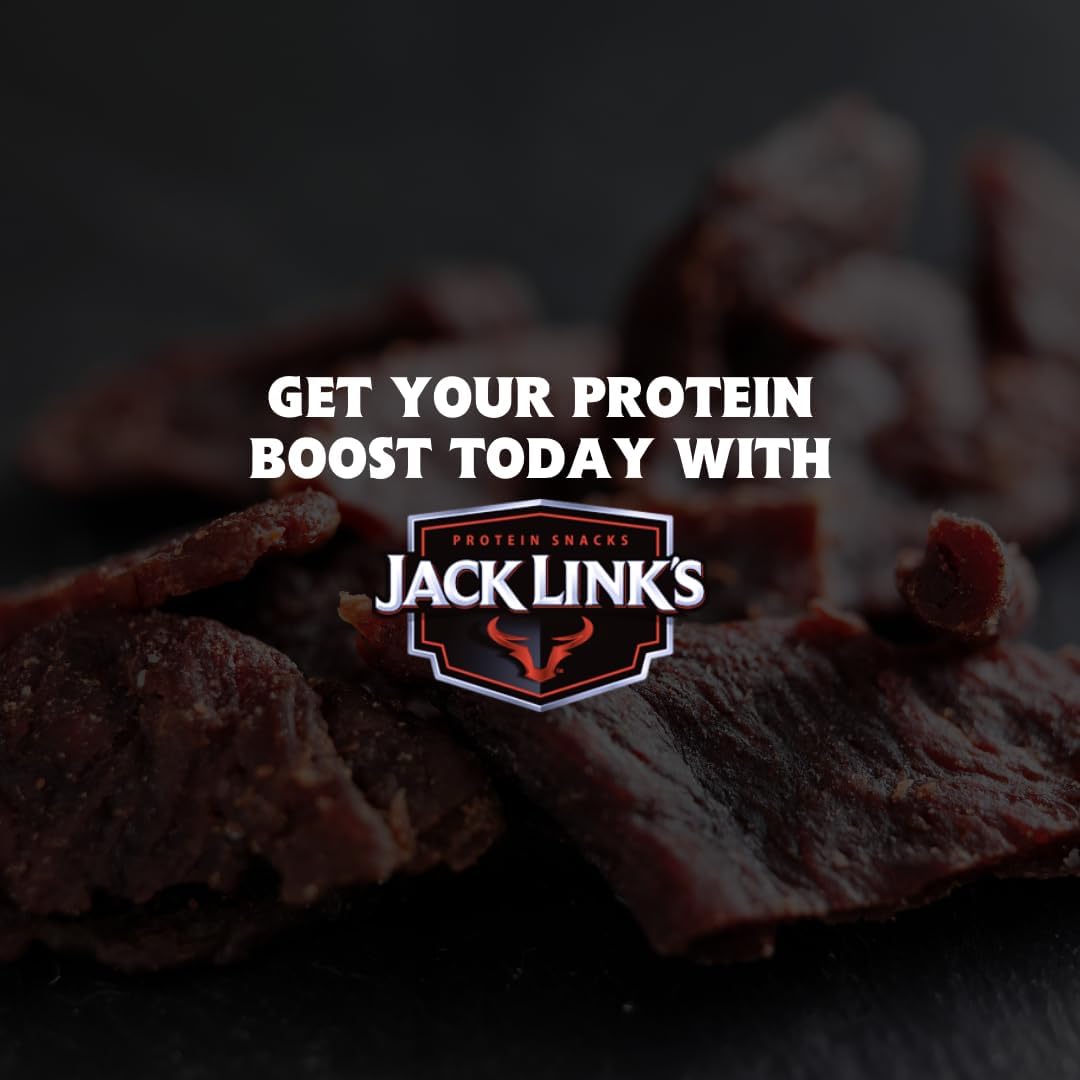 Jack Links Beef Jerky Original – 12er Pack (12 x 25g) – Trockenfleisch Eiweiß Snacks - High Protein Snack für Gym, Fitness, Outdoor - American Food für Menschen - Dörrfleisch Chips aus Rind Fleisch