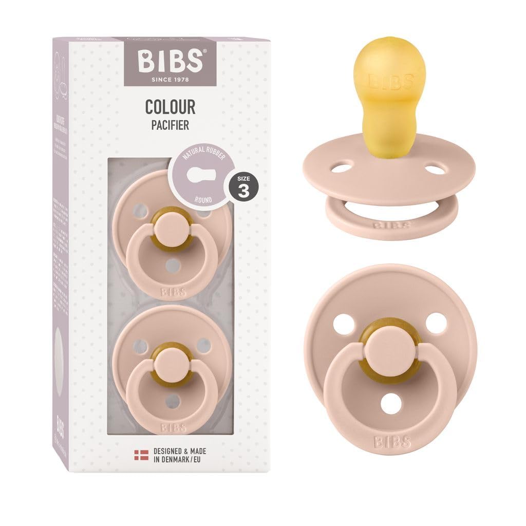 BIBS Colour Schnuller 2er-Pack, BPA-frei, Kirschform Nippel. Naturkautschuk/Latex, Hergestellt in Dänemark. Größe 1 | 0+ Monate | 2-Pack, Ivory/Sage