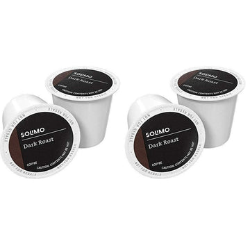 Amazon Brand - Solimo Dark Roast Coffee Pods, Compatible with Keurig 2.0 K-Cup Brewers, 100 Count (Pack of 1)