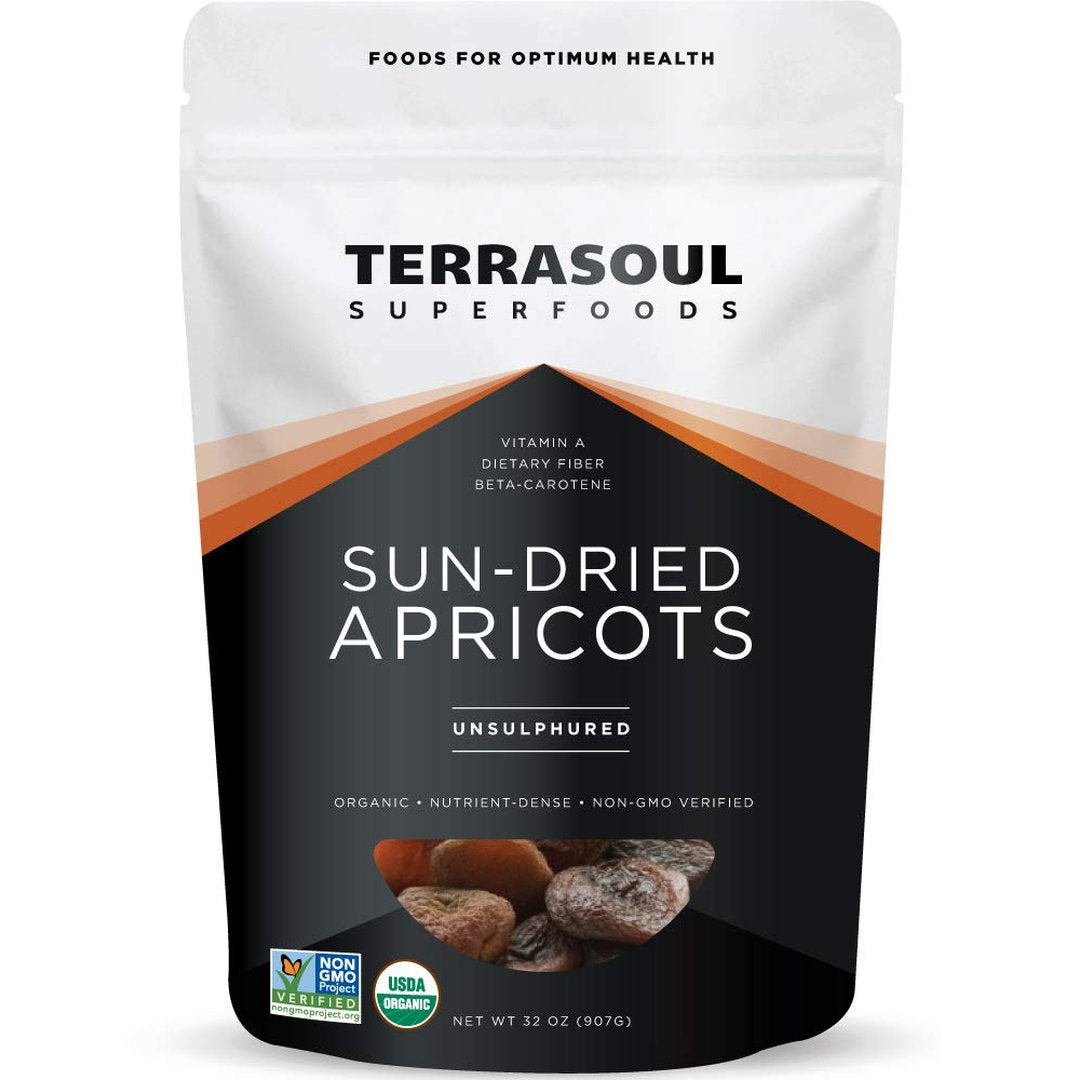 Terrasoul Superfoods Organic Apricots, 2 Lbs, Unsulphured, No-Added Sugar, Sweet and Tangy Delights for Snacking, Baking, and Vibrant Trail Mixes