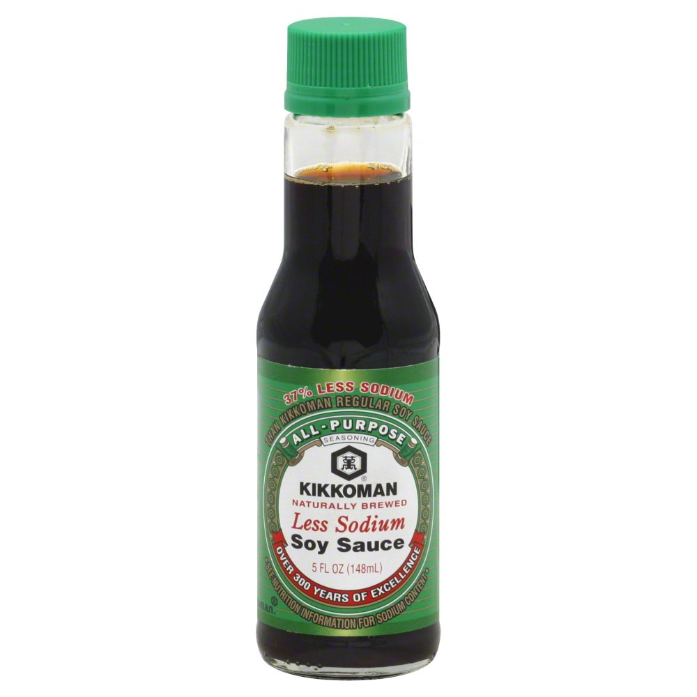 Kikkoman Lite Soy Sauce, 5 fl oz (Pack of 12)