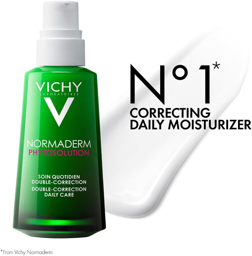 Vichy Normaderm Phytosolution Double Correction Daily Care Moisturiser for Oily & Acne Skin with Salicylic Acid 50ml