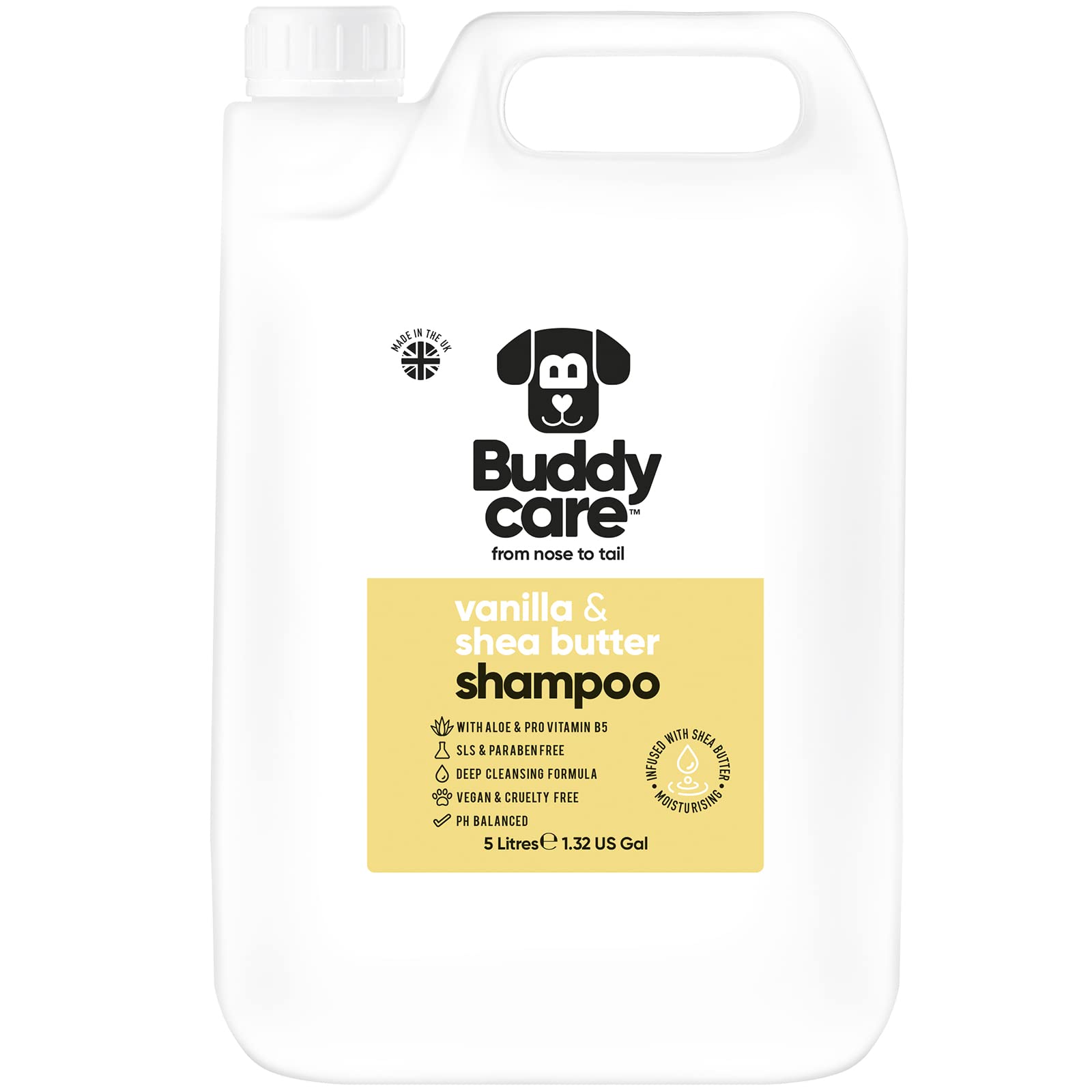 2in1 Hundeshampoo und Conditioner von Buddycare (500ml) - Praktisches Hundeshampoo langhaar und welpen Shampoo Mit Aloe Vera und Pro-Vitamin B5 Rückfettendes Shampoo Für Alle Hunderassen