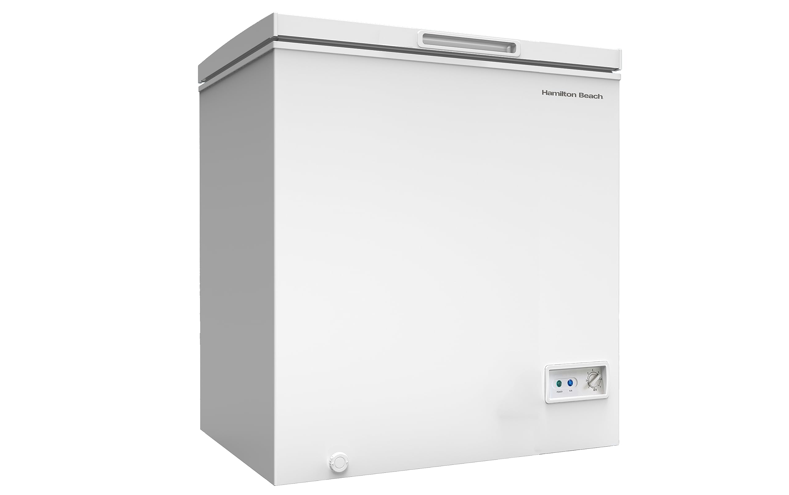 Hamilton Beach HBFRF2129 21 cu ft Double Door LID Garage-Ready Chest Freezer-White, Vinyl-Coated Baskets, Space-Saving Flat Back, Stay-Open, Front-Access Drain, for Storage, Hunting, Large Family