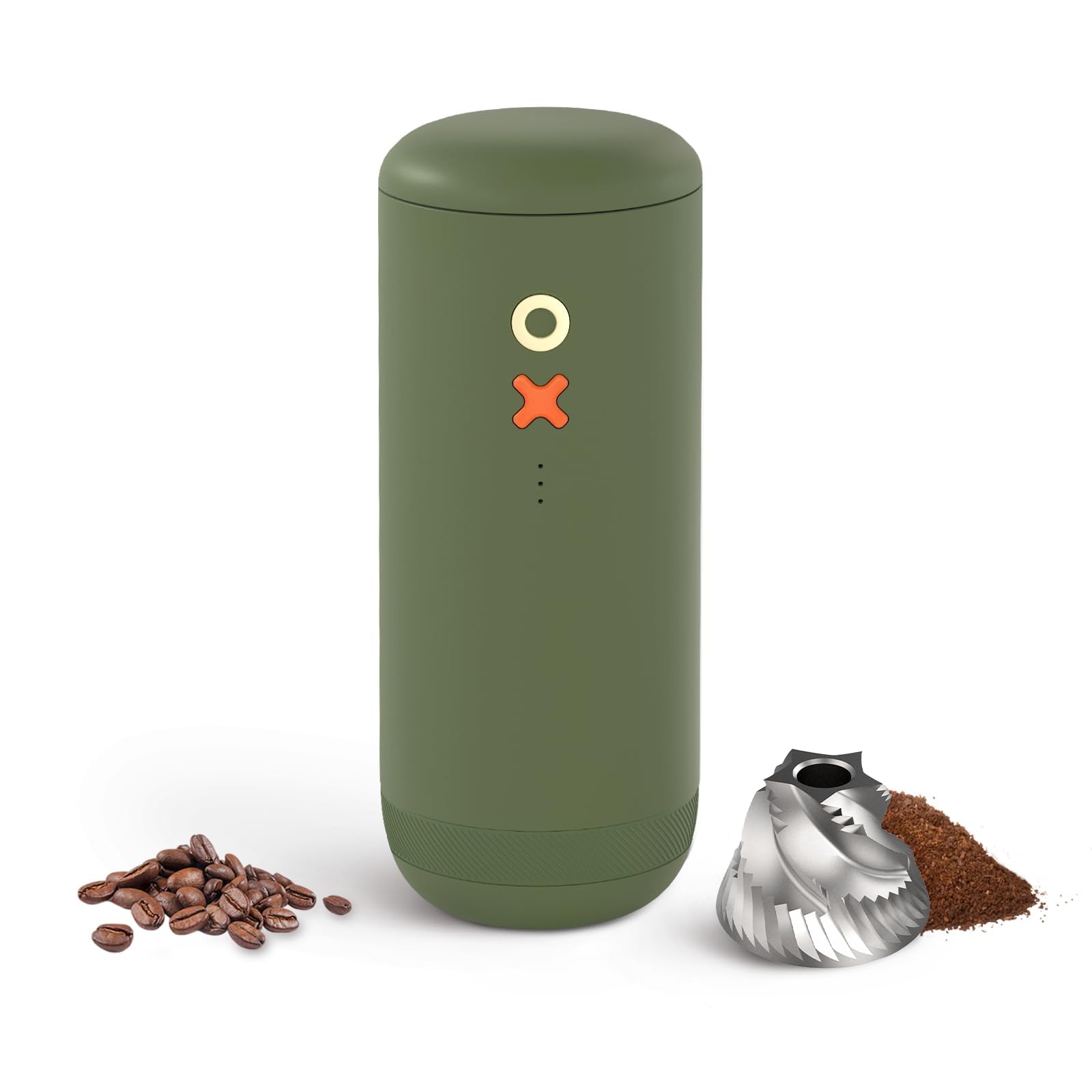 Nuttii Burr Electric Coffee Grinder, Matte Black | Portable, Quiet Adjustable Conical Burr, 20 Grind Settings, Espresso Pour-Over French Press Moka, Home Travel Use