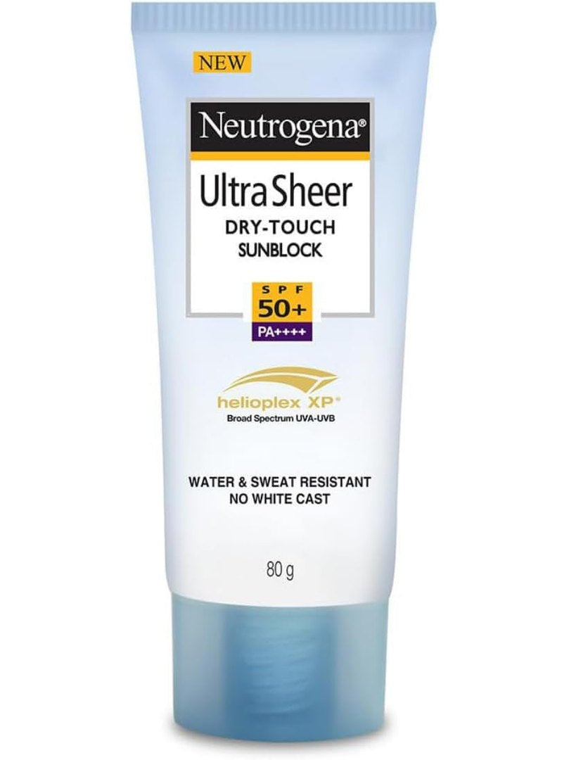Neutrogena Ultra Sheer Dry Touch Sunblock SPF 50+ Sunscreen (White,80 g))