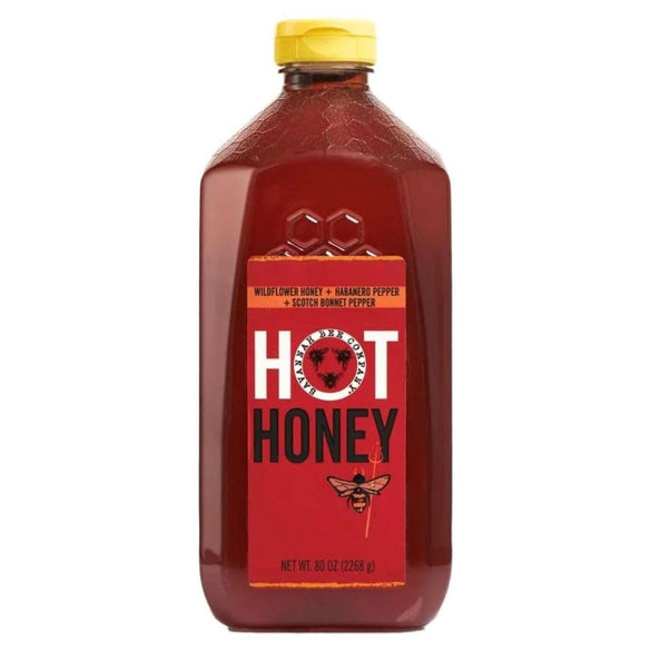 Savannah Bee Company Hot Honey Gluten Free and 100% Pure Honey Infused with Sweet Wildflower- Heat from Wildflower and Habanero Peppers 12 oz Squeeze Bottle