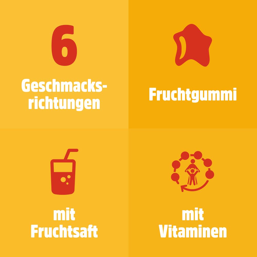 nimm2 Lachgummi Happies – 1 x 325 g – Fruchtgummis mit Fruchtsaft und Vitaminen – Süßigkeit in sechs Geschmacksrichtungen