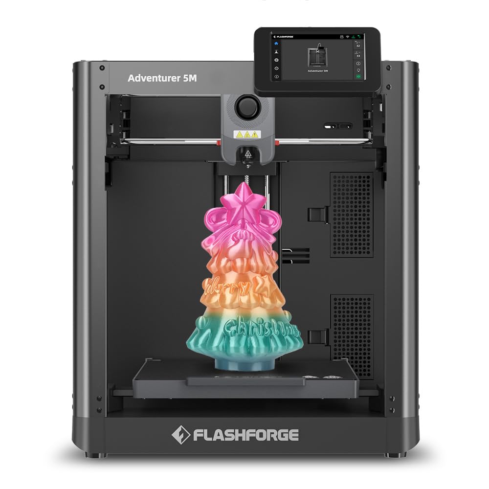 FLASHFORGE AD5X Multi-Color 3D Printer with IFS,Fully Auto Leveling FDM 3D Printer with Max 600mm/s High Speed Printing and Max 300°C Nozzle,Large Printing Size 220 * 220 * 220mm