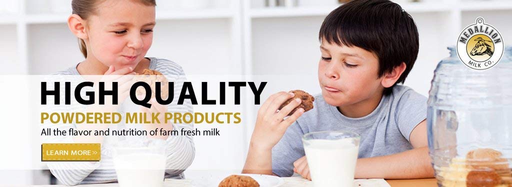 Medallion Brand Whole Milk Powder 500g - Dried Milk from Canada, Antibiotic-Free, No rbST or rBGH