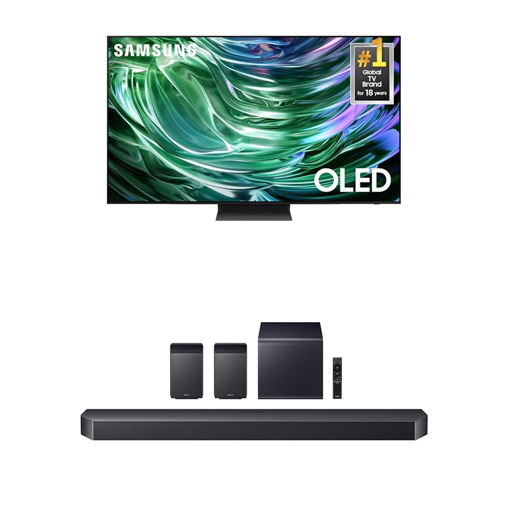 SAMSUNG 65-Inch Class OLED 4K S90D Series HDR+ Smart TV w/Dolby Atmos, Object Tracking Sound Lite, Motion Xcelerator, Real Depth Enhancer, 4K AI Upscaling, Alexa Built-in (QN65S90D, 2024 Model)