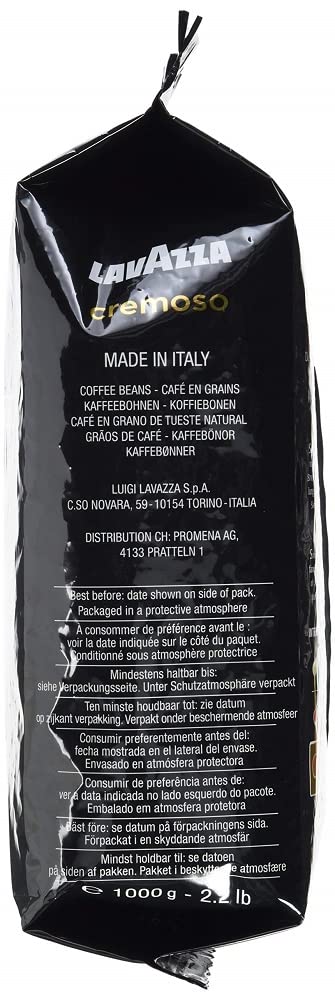 Lavazza, Espresso Italiano Cremoso, Arabica und Robusta Kaffeebohnen, mit Aromanoten von Gewürzen und Kakao, Intensität 8/10, Mittlere Röstung, 1 Packung mit 1 Kg