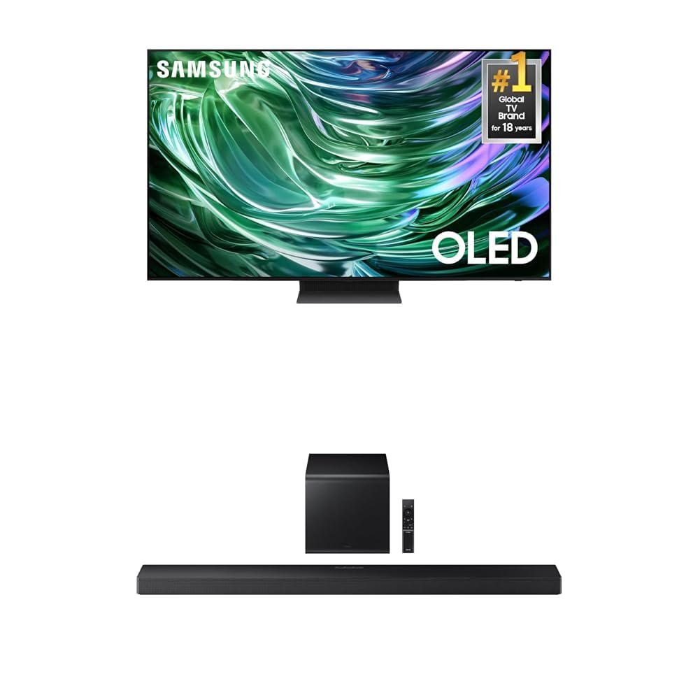 SAMSUNG 65-Inch Class OLED 4K S90D Series HDR+ Smart TV w/Dolby Atmos, Object Tracking Sound Lite, Motion Xcelerator, Real Depth Enhancer, 4K AI Upscaling, Alexa Built-in (QN65S90D, 2024 Model)