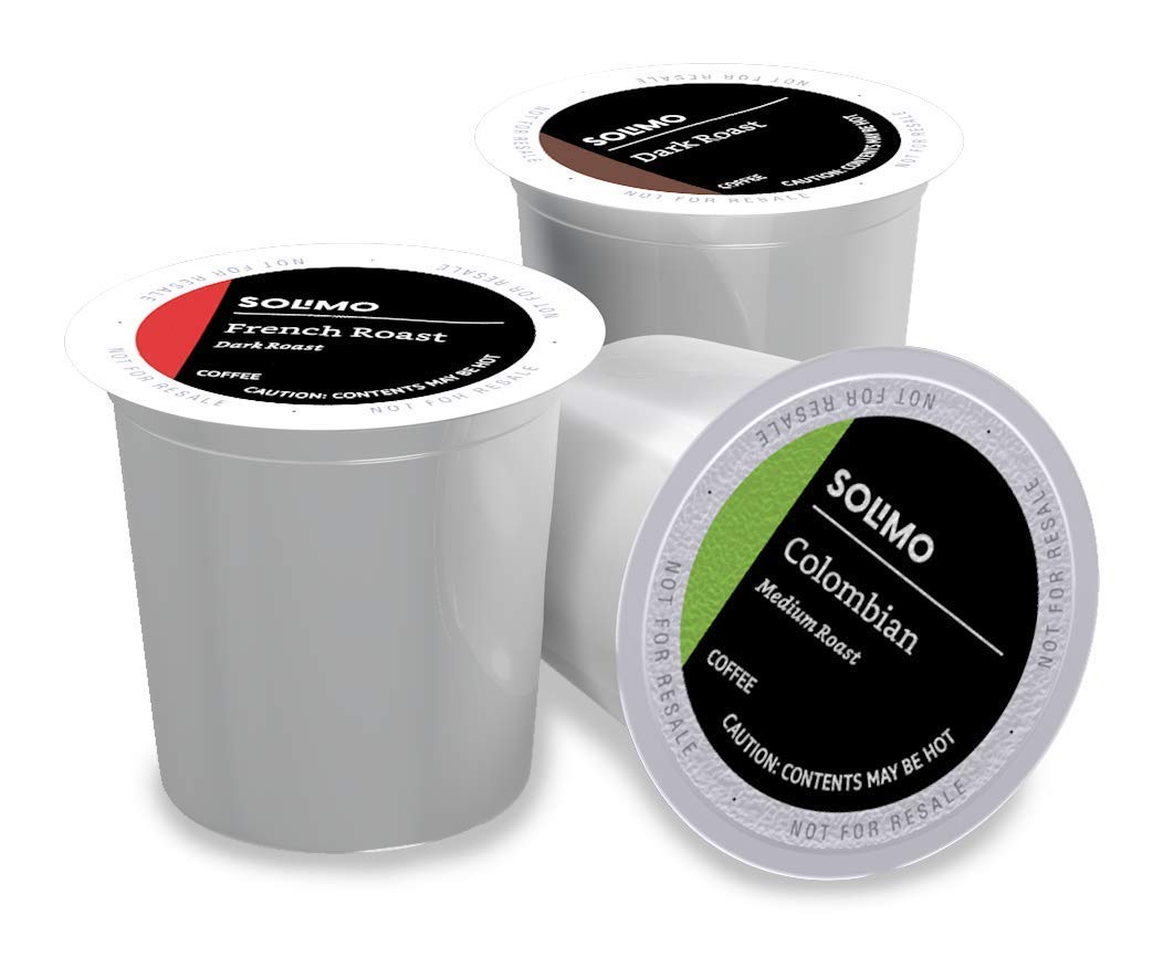 Amazon Brand - Solimo Dark Roast Coffee Pods, Compatible with Keurig 2.0 K-Cup Brewers, 100 Count (Pack of 1)