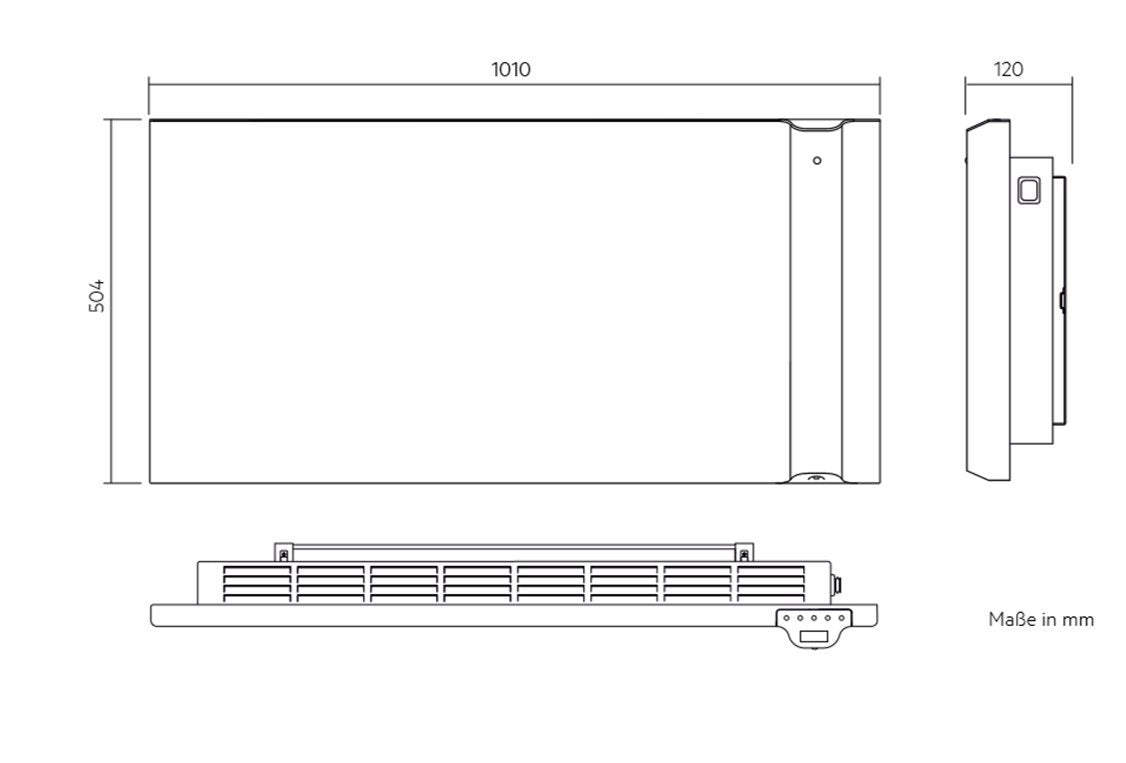 AEG Wandkonvektor WKL 505, Elektroheizung energiesparend, 500 W für ca. 6 m², LCD-Display, Wochenzeitschaltuhr, 236531