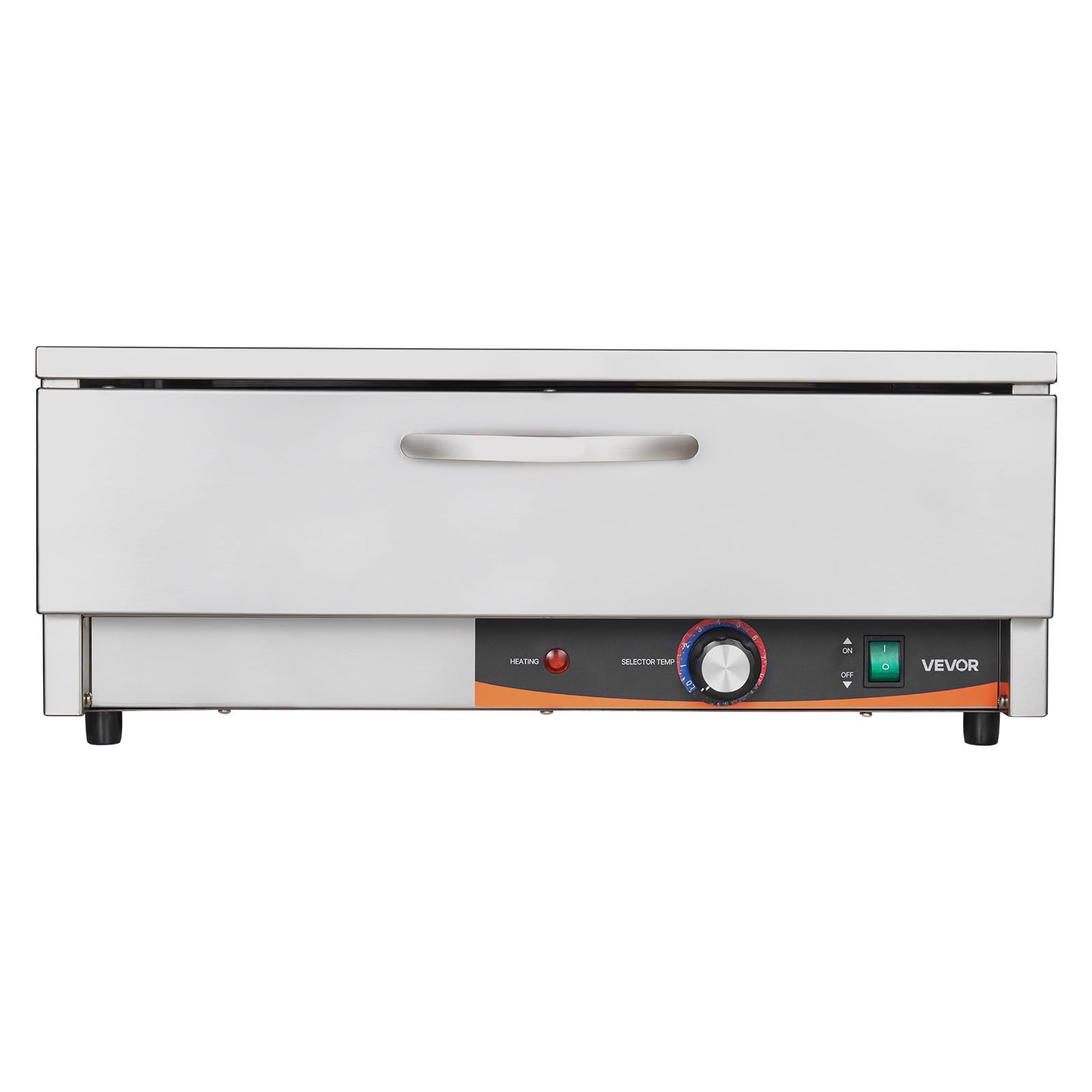 VEVOR Commercial Electric Drawer Warmer, Single-Drawer Stainless Steel Food Warmer, Freestanding Slim Warming Drawer Cabinet, 85°F–185°F Wide Temperature Range, for Restaurant, Hotel, Bakery & Kitchen