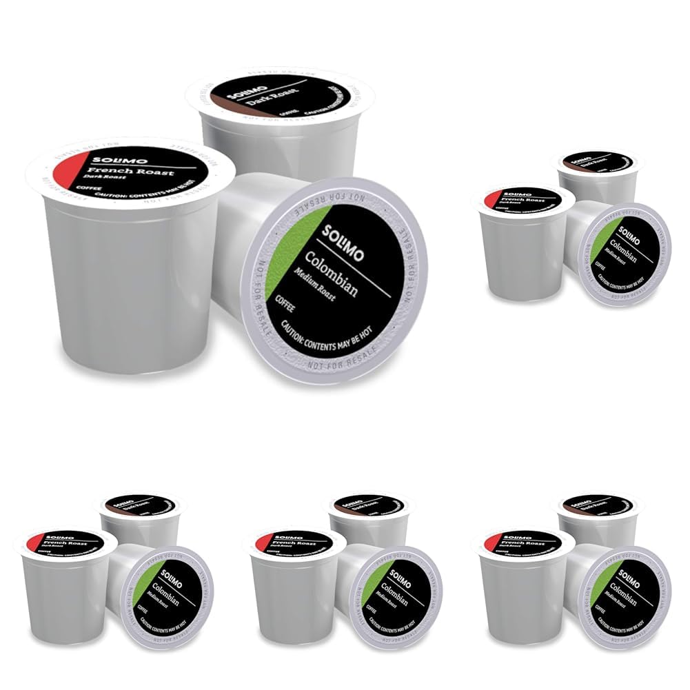 Amazon Brand - Solimo Dark Roast Coffee Pods, Compatible with Keurig 2.0 K-Cup Brewers, 100 Count (Pack of 1)