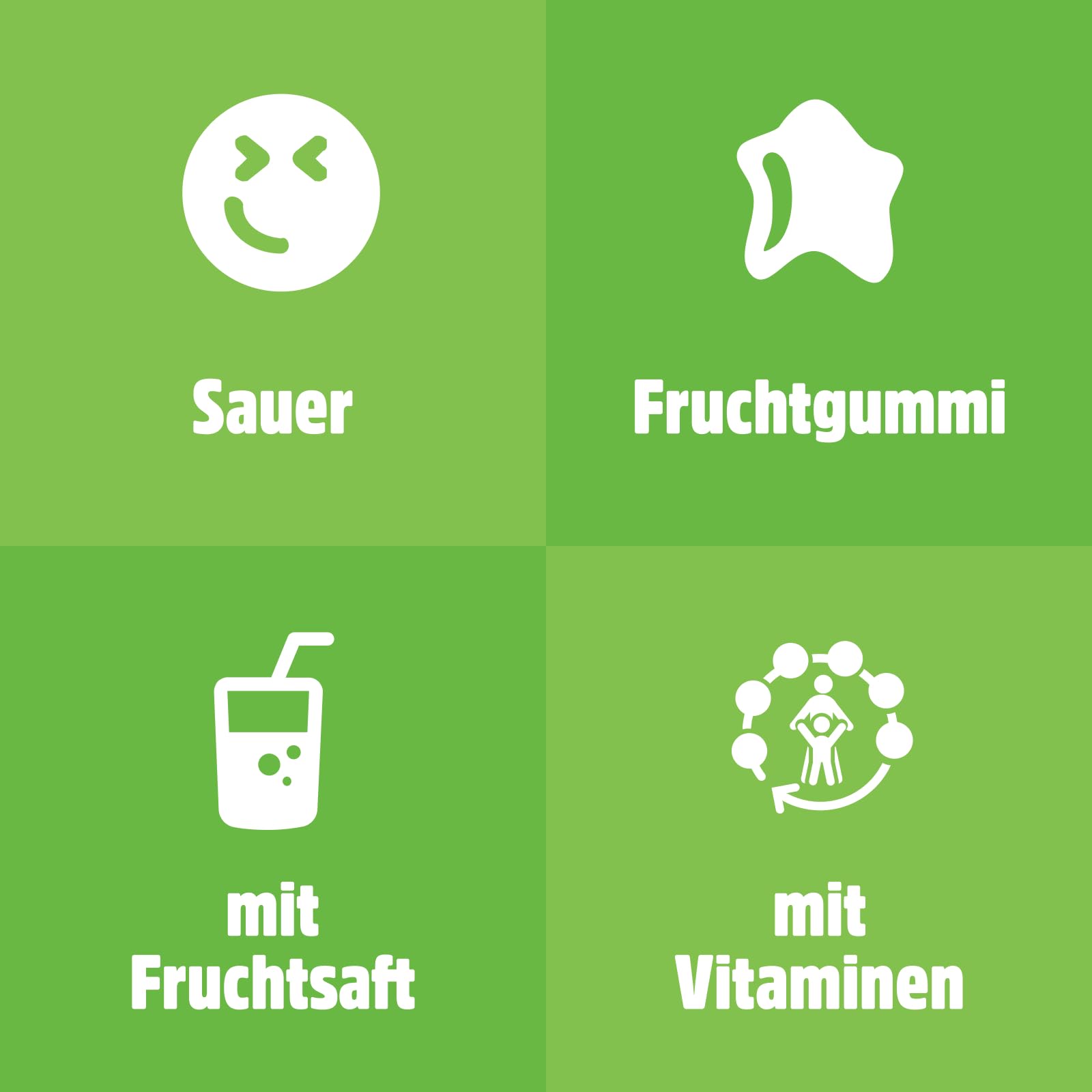 nimm2 Lachgummi Happies – 1 x 325 g – Fruchtgummis mit Fruchtsaft und Vitaminen – Süßigkeit in sechs Geschmacksrichtungen