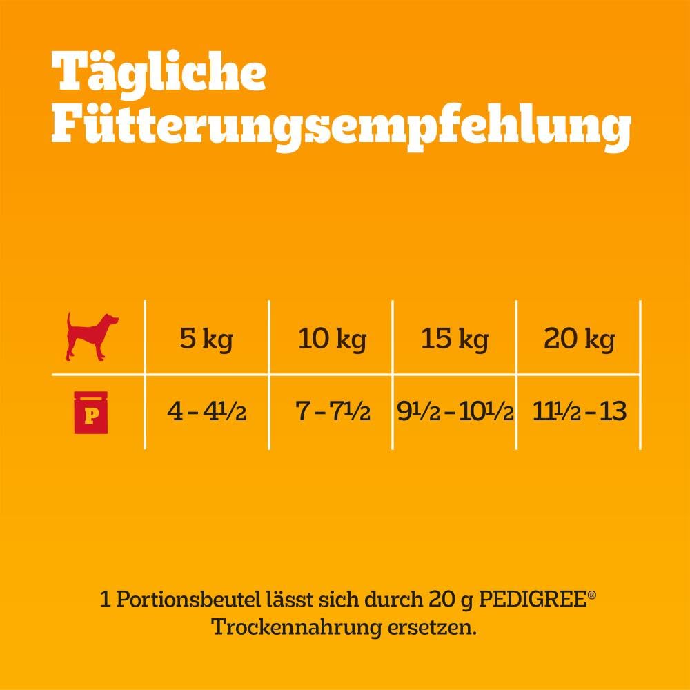 PEDIGREE DOGCARE Hundefutter Portionsbeutel Chunks in Soße Adult 40 x 100g